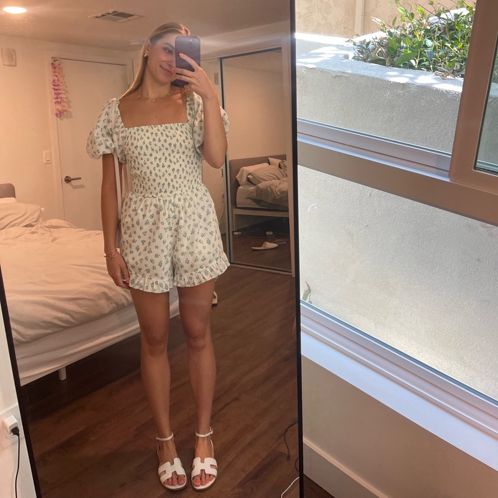 Princess Polly White Floral Jumpsuit